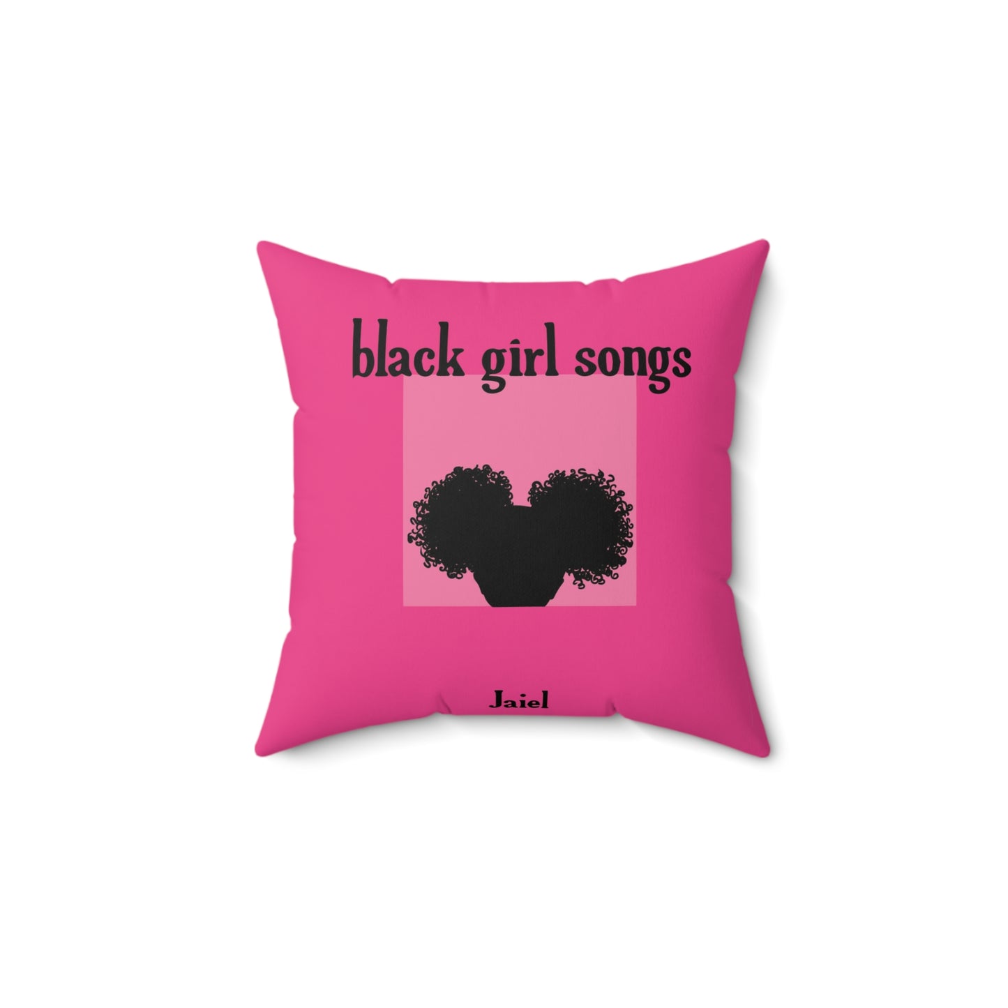 OG Black Girl Songs Faux Suede Square Pillow (Art by Ysabel Trujillo)