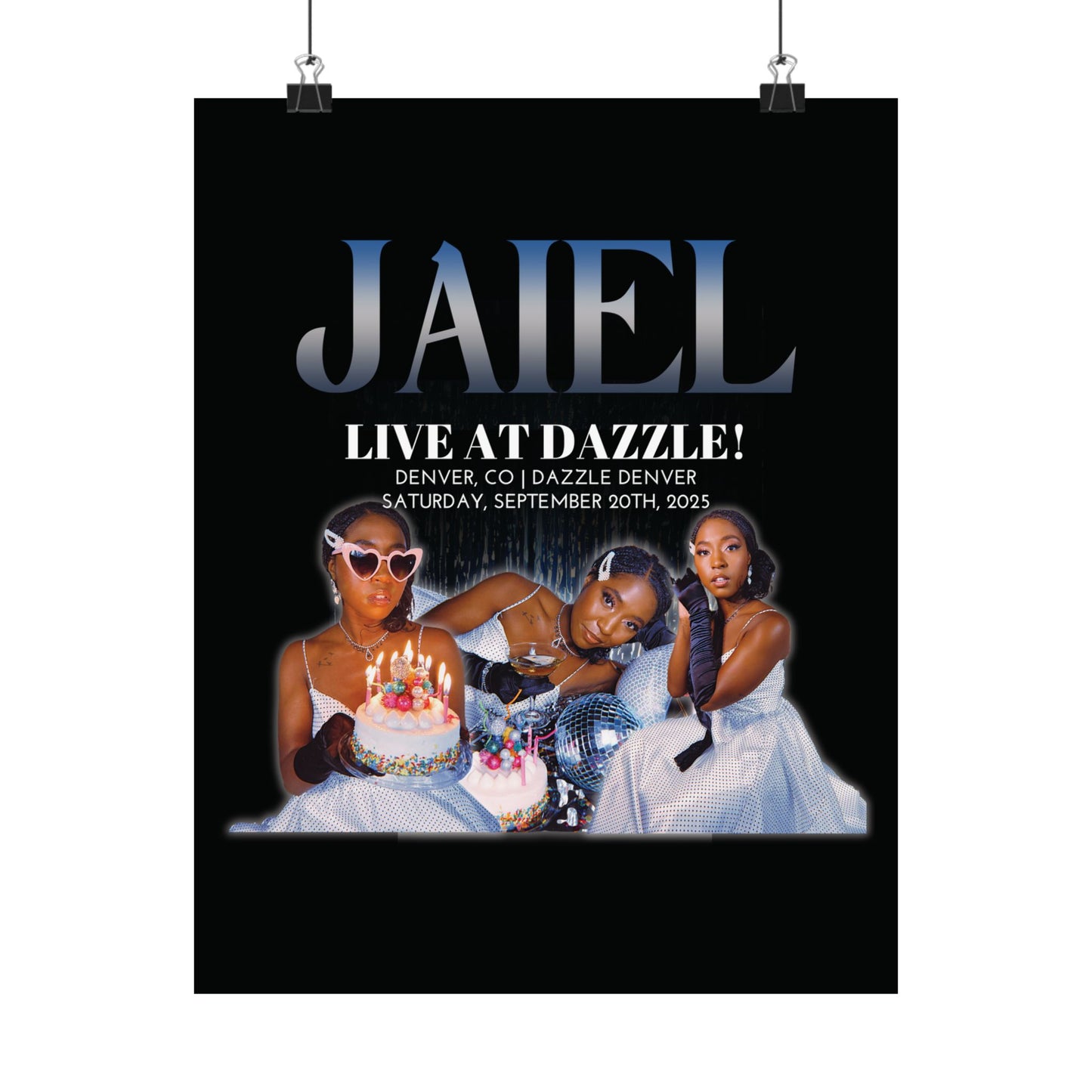 Jaiel Limited Edition Live at Dazzle Matte Vertical Poster