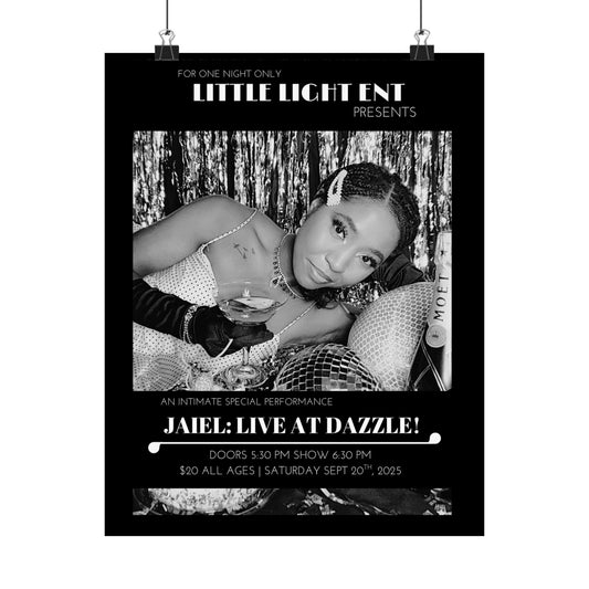 Jaiel One Night Only Live at Dazzle Matte Vertical Poster